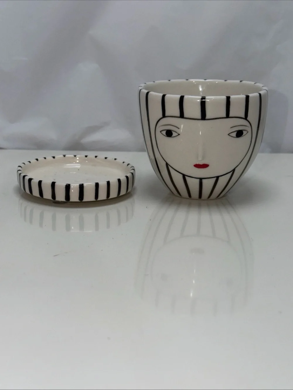 Anthropologie Kinska Ceramics 2 Piece Planter w/ Dish
